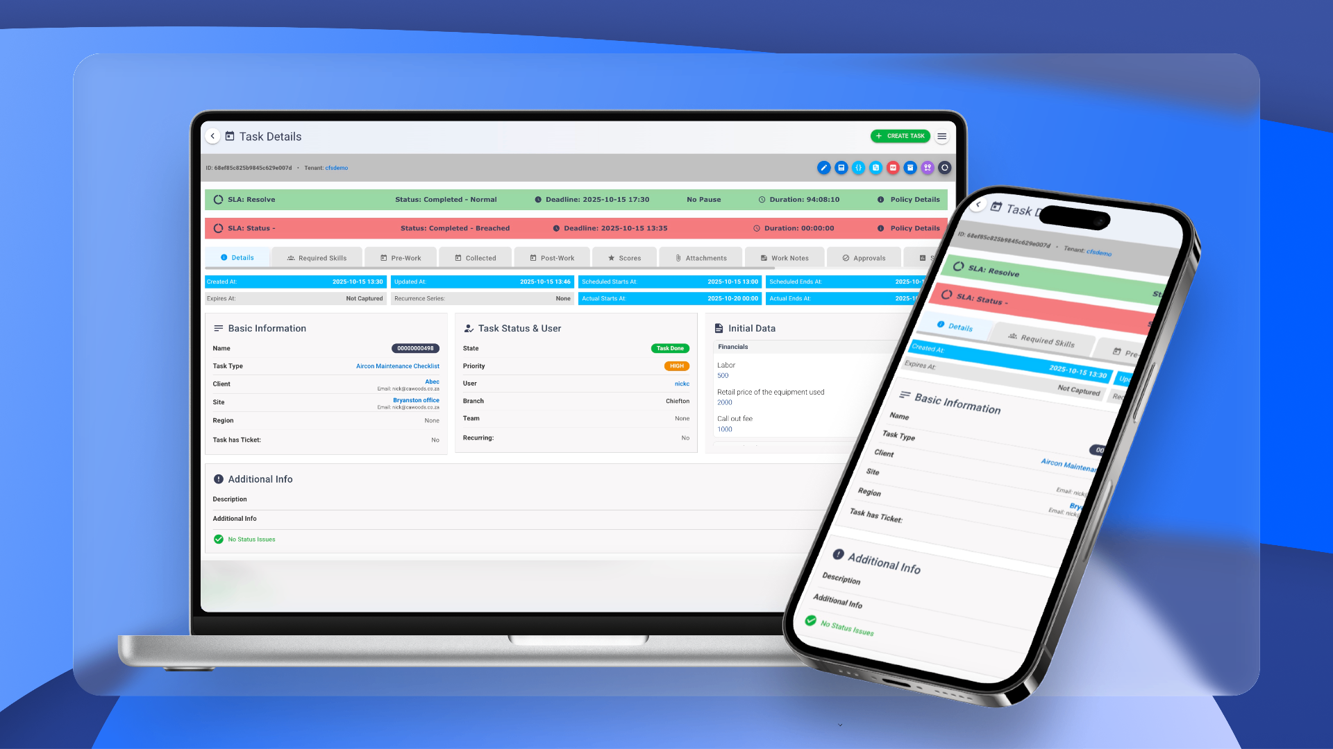 WorkWide Mobile — Task Details